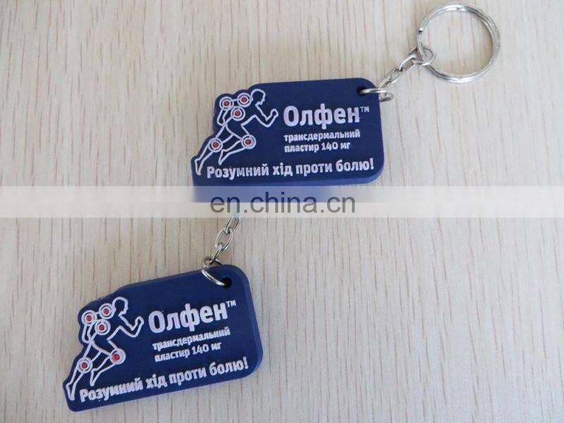 Customize design cheap mini silicone keychain key holder key ring with embossed logo