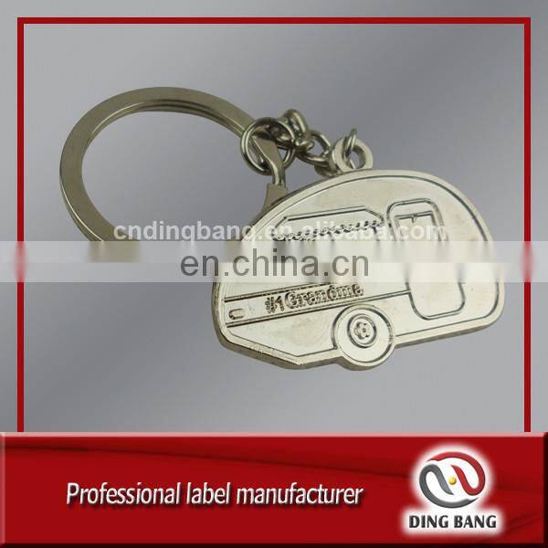 Popular OEM Promotion Souvenir Metal Plate Type And Color Filled Feature Square Shape Cheap Metal Custom Logo Keychain