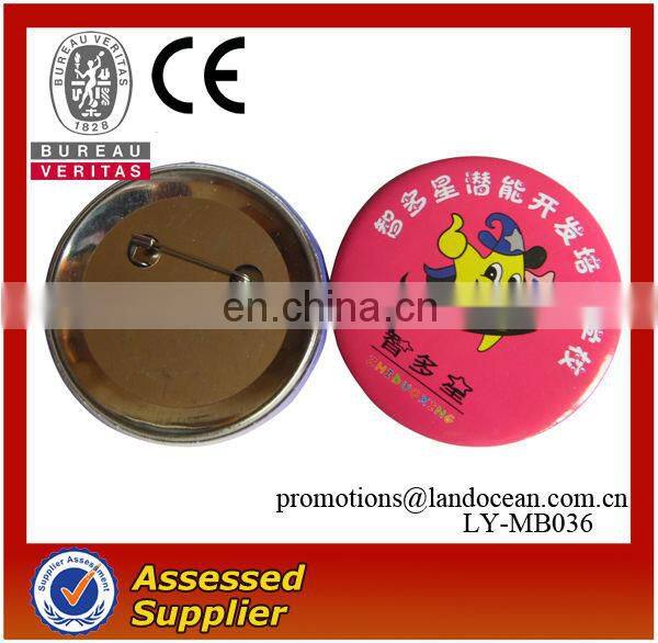 Customized Red Metal Pin badge for promotions 2016
