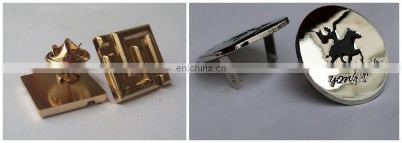 wholesale black color blank metal label for clothing
