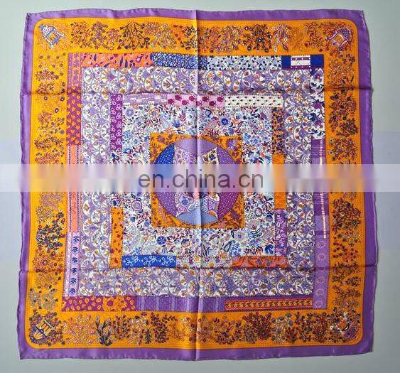 custom silk scarf 90*90