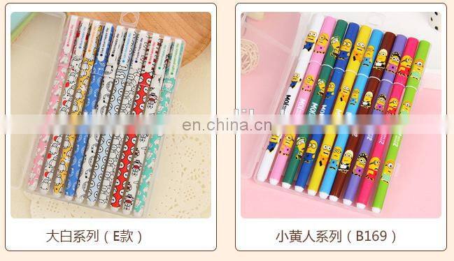 Fresh and lovely watercolor cartoon pen gel pen 10 Set