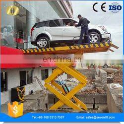 7LSJG Shandong SevenLift manual hydraulic woodworking container scissor lift table