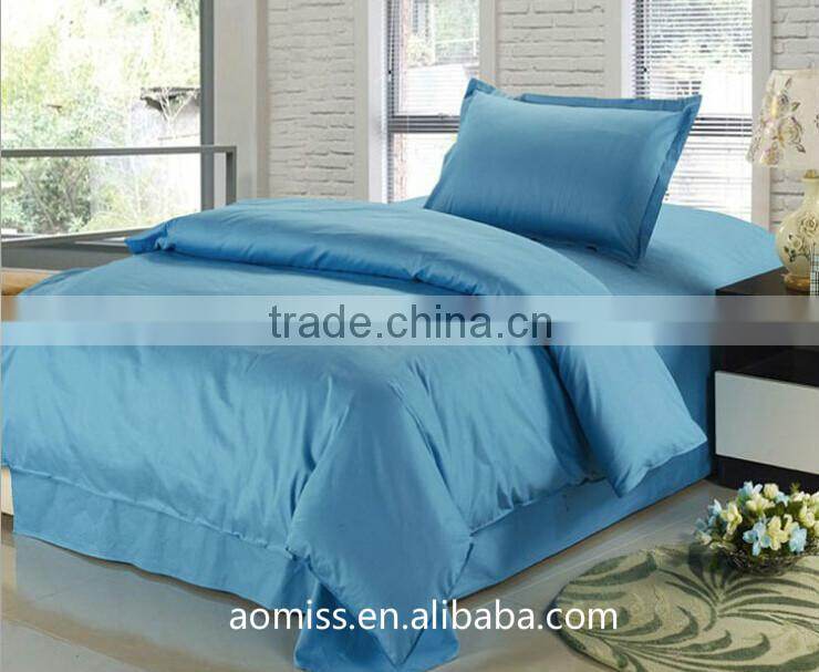 luxury 400 Thread Count Cotton Multi color solid Sateen bedding set