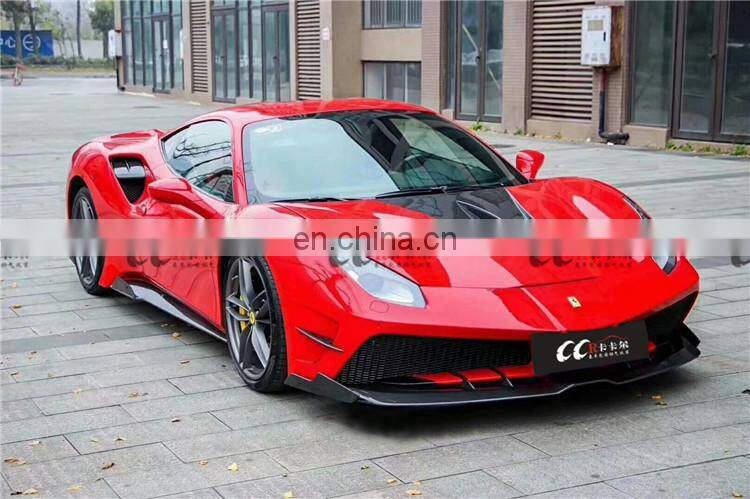 Body kit for Ferrari 458 in misha style front bumper rear bumper hood carbon fiber front lip rear lip side skirts fenders canard