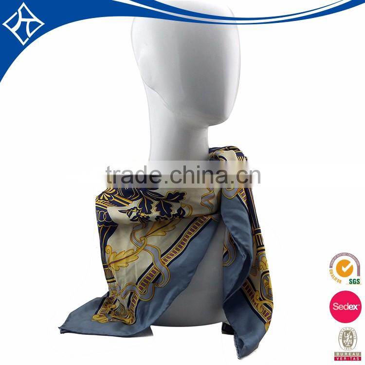 Lady digital print custom design chiffon scarf