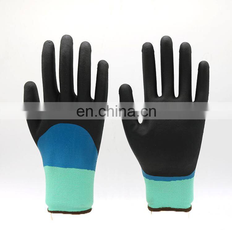 Customize hot sell 3/4 dipping best work gloves for dexterity