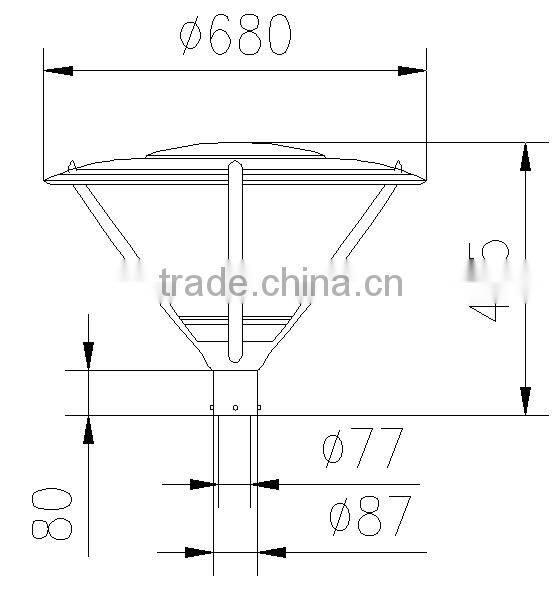 3m pole solar garden light factory directly sale led solar garden lamp