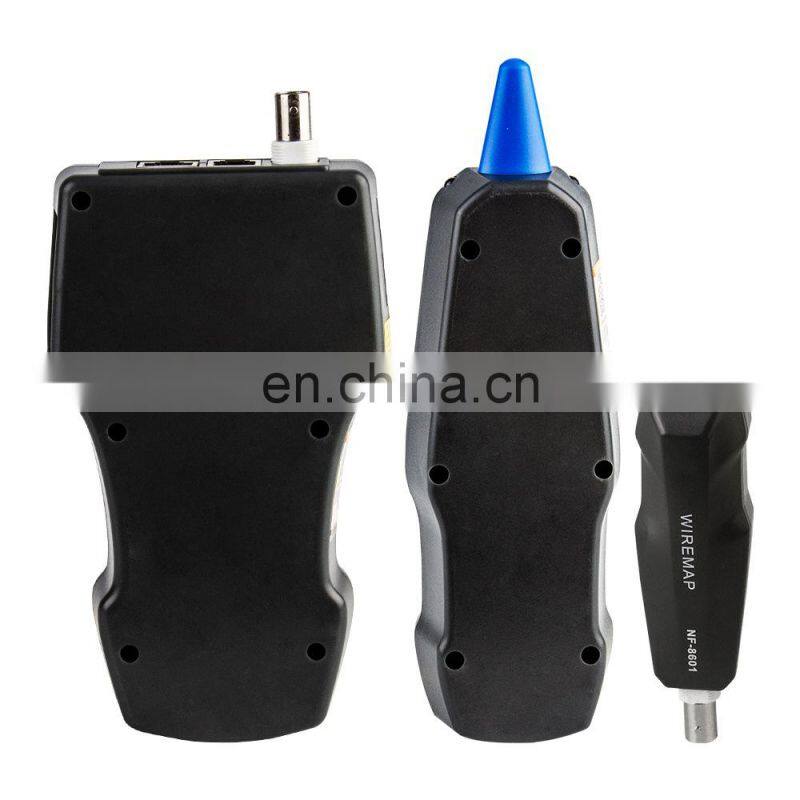 MT-8643 Network Cable Tester TDR Multi-functional LCD Wire Tracker for RJ45 RJ11 BNC Metal Cable PING/POE Cable Length test