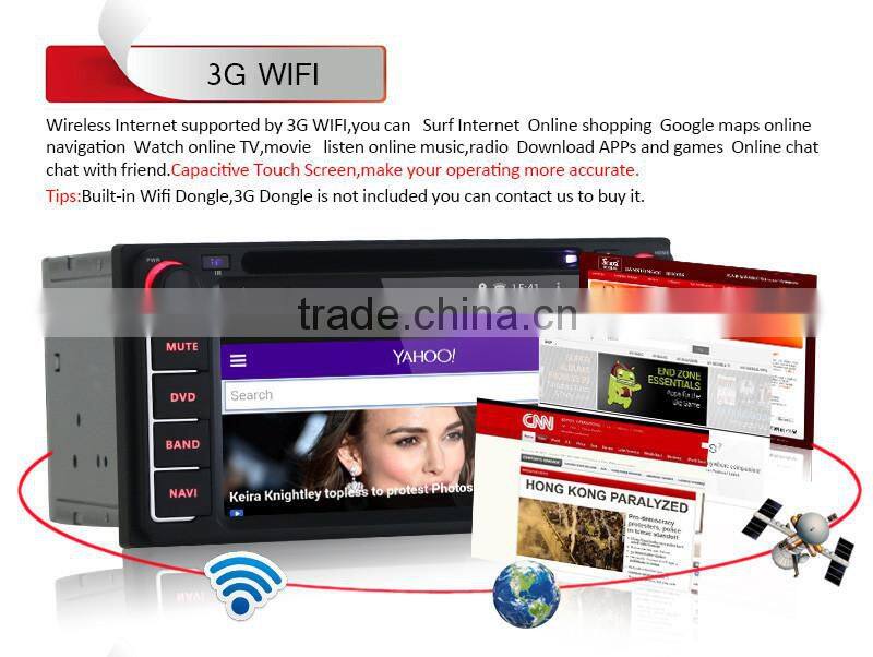 Dual Core Pure Android 4.4 Car Radio for Toyota Hilux Fortuner Innova old camry corolla old vios RAV4 Prado DVD GPS WIFI 3G SWC