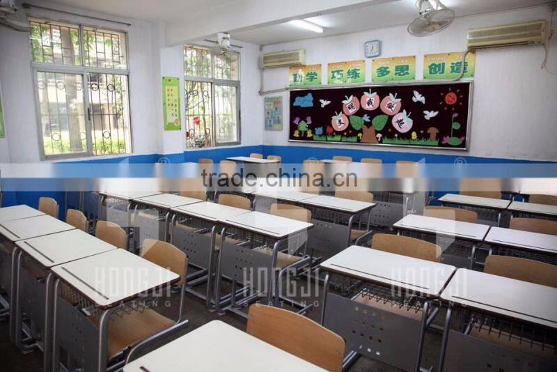 metal primary student desk and chair TC-C04+TC-Z04-V for pupil furniture