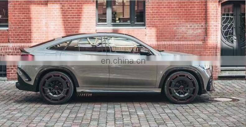 Runde BRA-BUS 900 Style Carbon Fiber Front Lip Grille Wind Knife Rear Lip Spoiler Exhaust For Mercedes-Benz GLE63 Coupe Body Kit