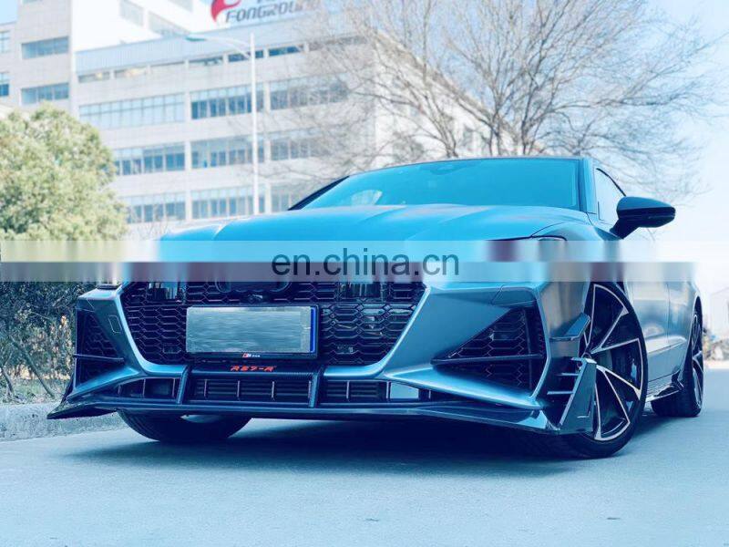 Runde For Audi 19-21 A7/s7 Modified Rs7-r Front Bumper Abt Front Shovel Air Knife A7 Modified Rs7 Front Bumper Grille