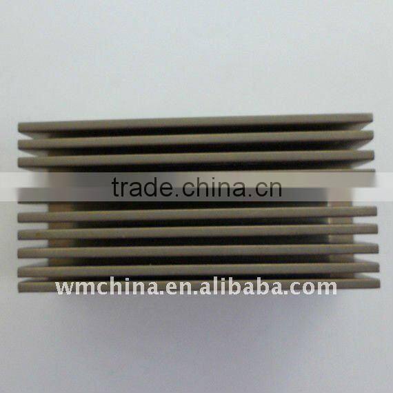 Black anodized street light heatsink