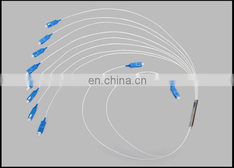 2:8 Stainless Steel Tube Type Mini Plc FO Splitter 2x8