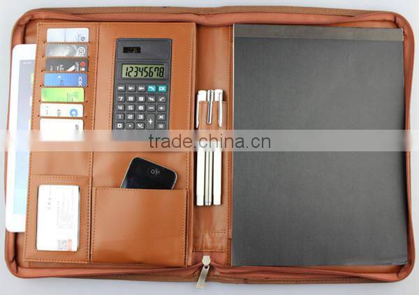 b5 size business portfolio,logo customized