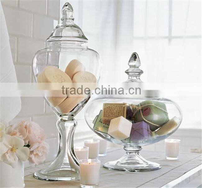 voluminous glass canisters for storage glass candy jars