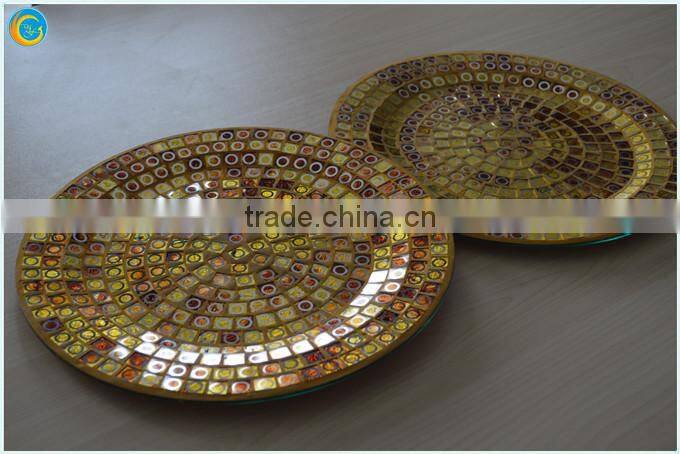 silver paper mosaic plates