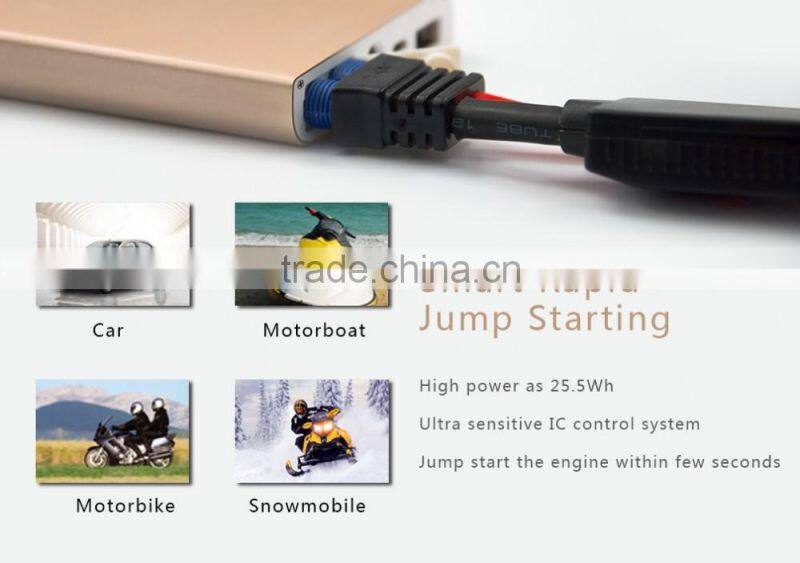 Aluminum case car jump starter,car jump starter for motorbike , e power multi-function jump starter for 12v car