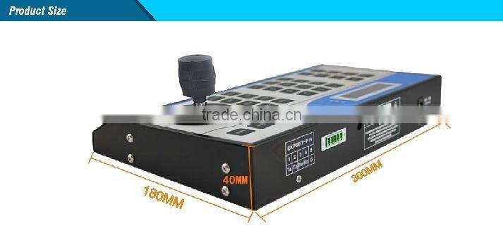 Low Cost 3 axises joystick PTZ controller keyboard. Support Pelco-P/D protocol;1200bps;2400bps,4800bp