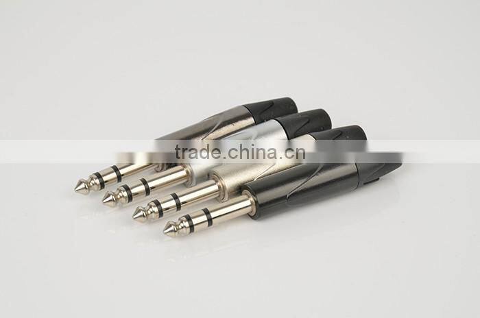 Professional Silver Male Mono 1/4 Cable Jack QT169