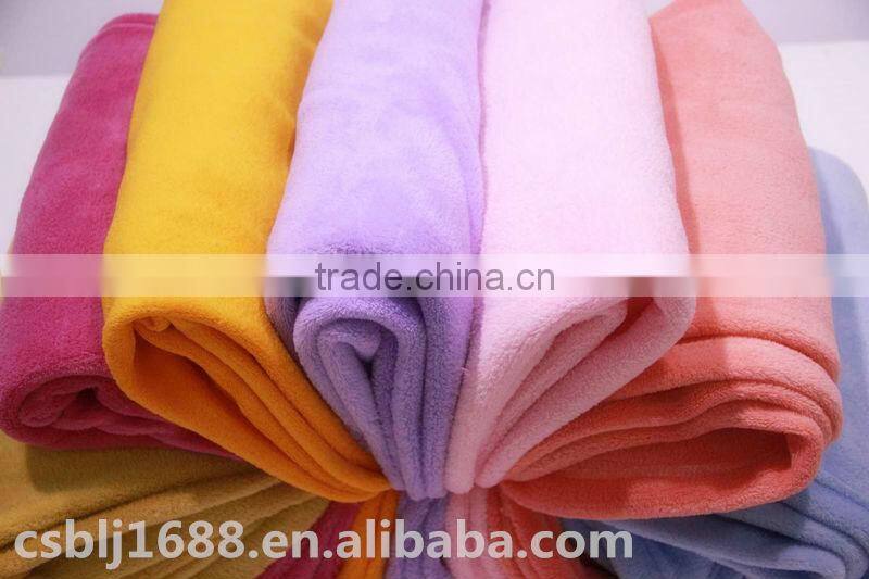 China Wholesale Plain Color Microfiber Coral Fleece Blanket