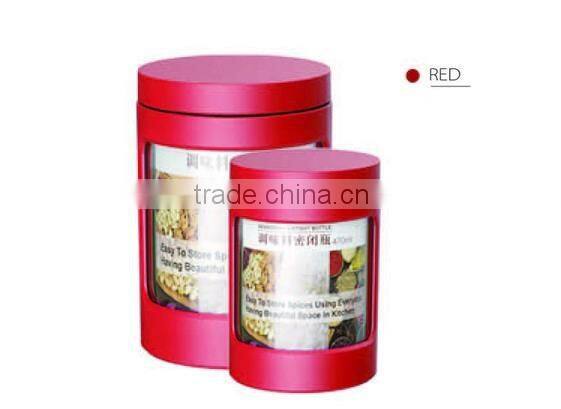 Glass spice jar /spice bottle/seasoning pot with window