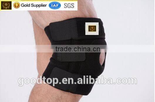Adjustable Neoprene Knee Support with Basic Open Patella Kneecap Brace and Spring Steel Side Stays