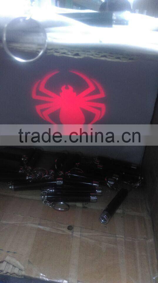 Mul-function logo pointer led projector keychain,mini keychain led light logo projection / flashlight projector keychain