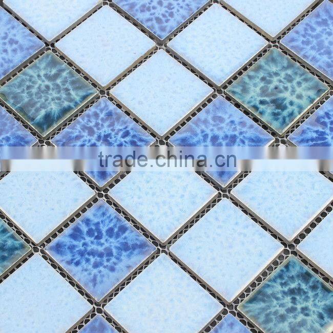 48*48 crystal glaze interior floor decoration mosaic for pool