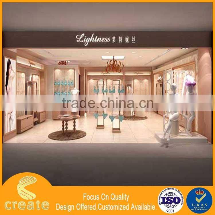 Modern underwear display cases underwear shop interior design,decoration for underwear shop