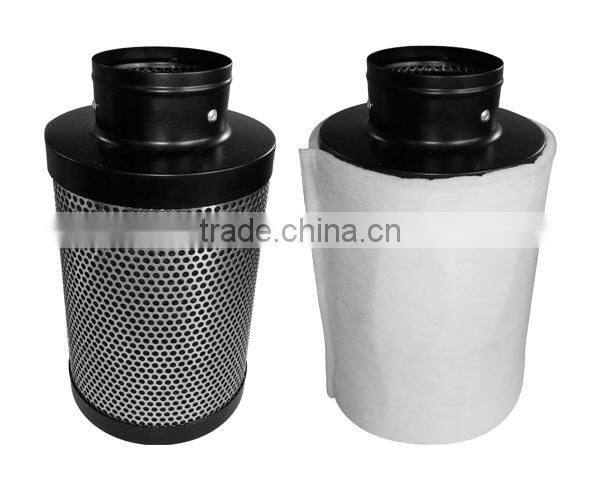 Hydroponic Odor Control Carbon Filter For Grow Room Inline Fan