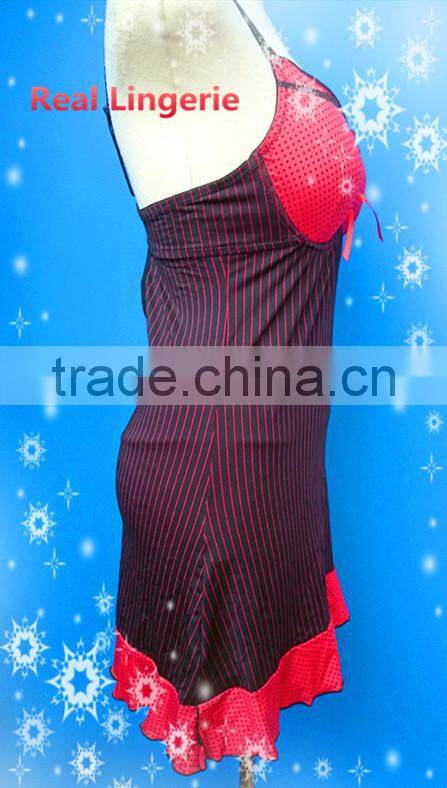 Shadow Stripe Printed Microfiber Babydolls