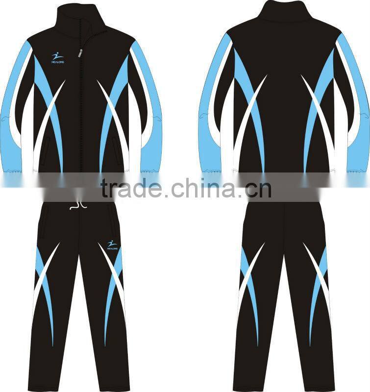 Blue Color Sports Custom Tracksuit Cheap