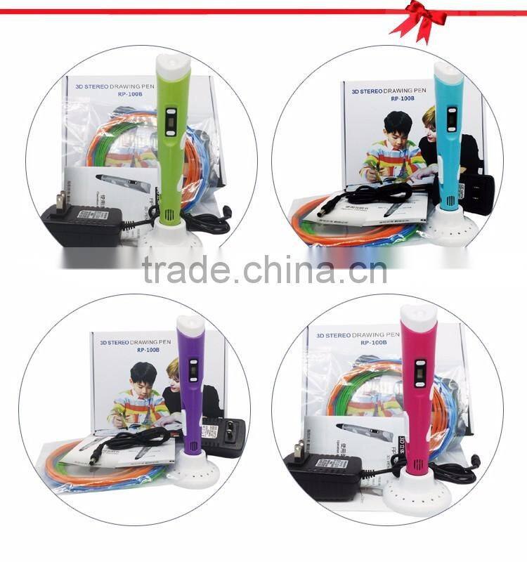 (Top Sale) semi-automatic 3d pen, 3d art DIY pen, Digital 3d pen
