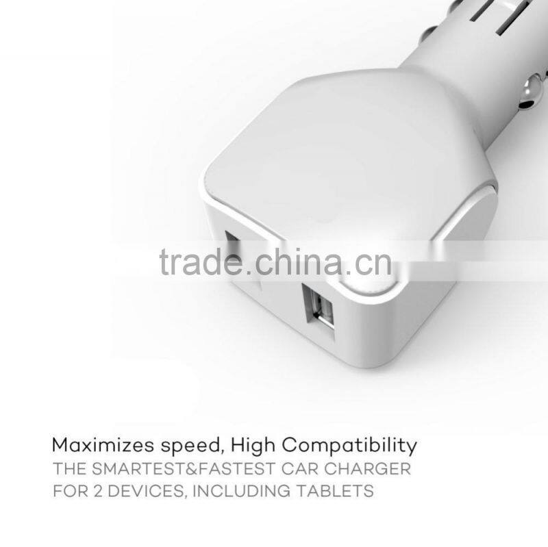 factory direct supply dual usb car charger wholesale,smart car usb charger for iphone