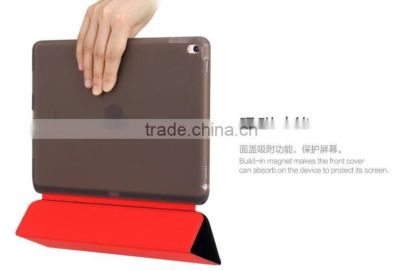 Original Rock High Quality PU Case for iPad Pro 9.7 inch Phantom Series Smart Magnetic Adsorption Case Double Side Use MT-5620