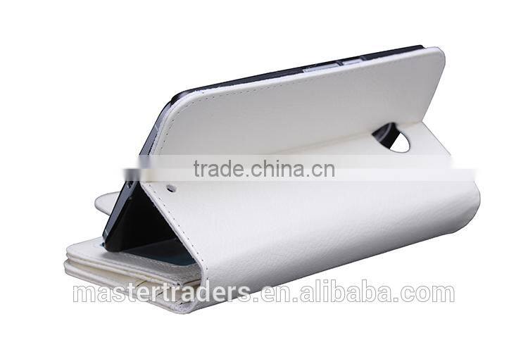 Cheap Multi Function Litchi Grain Stand Wallet PU Leather Case With Card Slot And PC Back Cover For Google 6 MT-3690