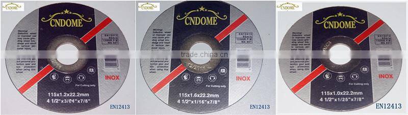 125*1.6 mm thin Cutting disc for Metal (T41) with EN12413