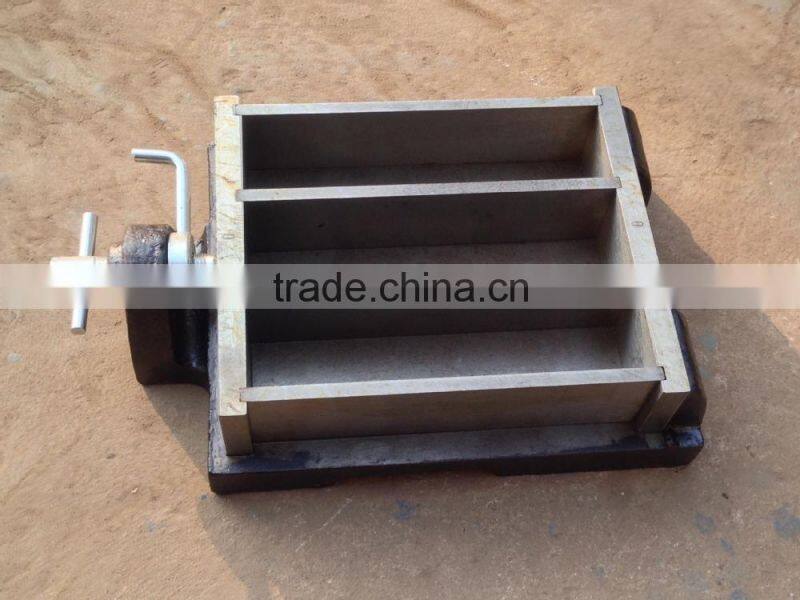 40*40*160mm Steel Three Gang Cement Mortar Prism Test Mould