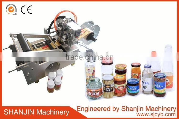 Semi-auto square bottle label machine