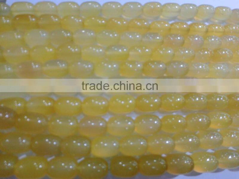 Manufacture & supply wholesalers & Exporters AAA grade Yellow Agate Barrel Drum strand Beads
