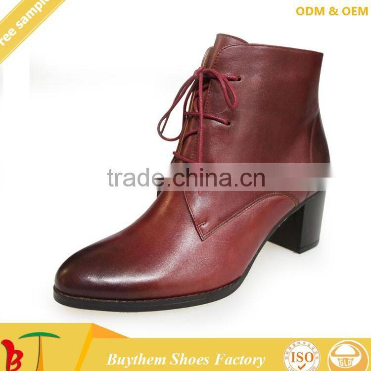 2015 newest style women ankle boot lower heel for women comfortable beautiful women boot