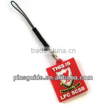 Wholesale round shaped personalizados soft pvc phone strap