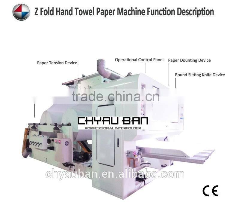 Z Fold Hand Towel Tissue Paper Converting Machine Machinery