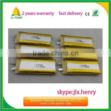 rechargeable 3.7v 1000mah lipo cell for GPS/MP3/MP4/Bluetooth
