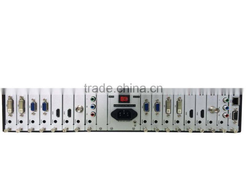 Hot selling 36*36 any resolution hybrid audio video byhrid matrix switcher
