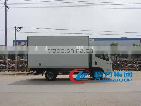 YUEJIN 4X2 china refrigerator van truck for meat and fish