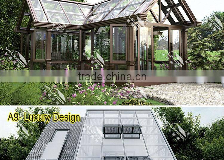 Suppliers of direct selling aluminum double-layer glass houses/garden sun rooms/greenhouse