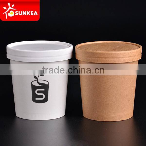 Disposable soup cups with paper lid, paper soup cup, soup bowl